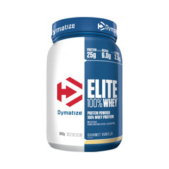 Dymatize Elite 100% Whey Gourmet Vanilla 942g - High Protein Low Sugar Powder + Whey Protein and BCAAs