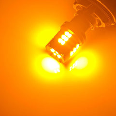 Sidaqi T20 7440 LED Amber Yellow CANBUS Error Free 25W 4800LM 30SMD 3020 Chips Super Bright Anti Hyper Flash 582 W21W LED Indicator Bulb for Front and Rear Turn Signal Light 12-24V (Pack of 2)