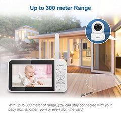 VTech VM924 Video Baby Monitor with Camera, Pan&Tilt, Baby Monitor with 5" LCD Screen,Up to 17 Hrs Battery Life,1.33x Zoom,Night Vision,300m Long Range,Soothing Sounds,2-Way Talk,Secured Transmission