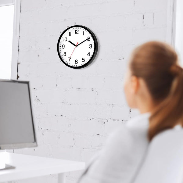 Wall Clock Silent & Non Ticking Modern Quartz 9"- Battery Operated Digital Quiet Sweep Office/home/school/Kitchen Decor Clocks