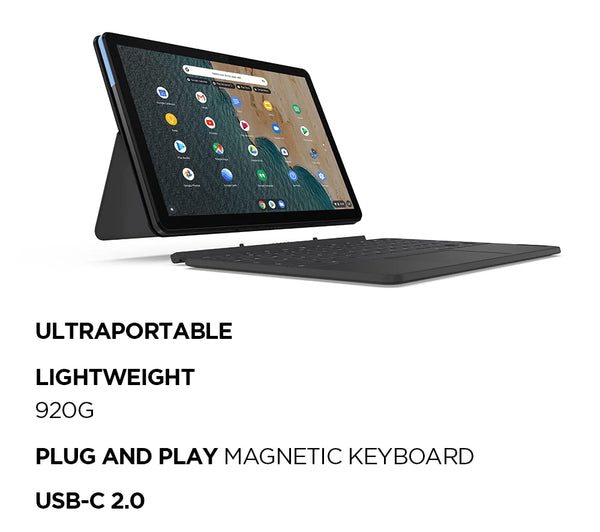 Lenovo IdeaPad Duet 3 Chromebook| 11 inch 2K Touchscreen Laptop | Qualcomm Snapdragon 7c | 8GB RAM | 128GB eMMC | Chrome OS | Storm Grey USI Pen 2