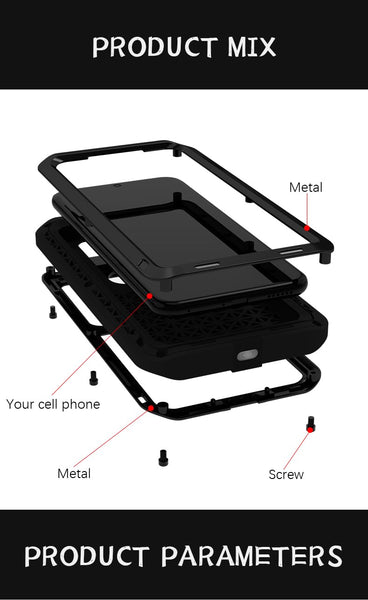 LOVE MEI for Huawei Pura 80 Pro/Huawei Pura 80 Pro+ Metal Case,Outdoor Heavy Duty Rugged Aluminum Metal Military Bumper Shockproof Protection Case Cove 【Without Tempered Glass】 (Red)