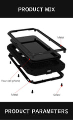 LOVE MEI for Huawei Pura 80 Pro/Huawei Pura 80 Pro+ Metal Case,Outdoor Heavy Duty Rugged Aluminum Metal Military Bumper Shockproof Protection Case Cove 【Without Tempered Glass】 (Red)