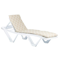 Harbour Housewares 1x Beige Moroccan 180cm x 50cm Sun Lounger Cushion - Replacement Outdoor Garden Patio Sunbed Chair Pad - Master Range Cushion Only