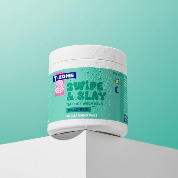 T-Zone Tea Tree & Witch Hazel Biodegradable Cleansing Pads (40 Pads) - Instantly Remove Dirt, Oil & Makeup, Unclogs Pores, Promotes Clearer Skin & Kinder to Planet