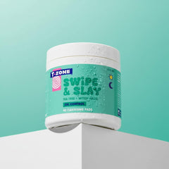 T-Zone Tea Tree & Witch Hazel Biodegradable Cleansing Pads (40 Pads) - Instantly Remove Dirt, Oil & Makeup, Unclogs Pores, Promotes Clearer Skin & Kinder to Planet