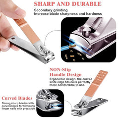 SAMSIDD Manicure Set, Pedicure Kit, Nail Clippers, Professional Grooming Kit, Nail Tools 32 in 1 with Luxurious Travel Case for Men and Women 2024 Upgraded Version (Pink)