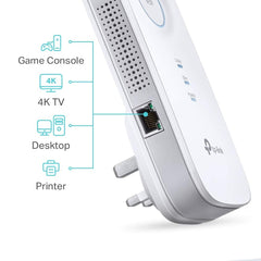 TP-Link RE450 AC1750Mbps Dual-Band WiFi Extender Booster, Simultaneous 450Mbps on 2.4GHz + 1300Mbps on 5GHz, Range Extender Hotspot with 1 Gigabit Port and 3 External Antennas, Access Point Mode