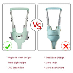 Vicloon Baby Walking Harness, Safe Walking Belt, Hand-Held Baby Walker, Removable, Adjustable Walking Harness, Breathable Handheld Baby Walker Toddler Walking Assistant - Green Puppy