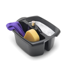 Addis 516932 Utility Cleaning Caddy with Twin Compartment and Handle, Black, 32 x 38.5 x 20 cm