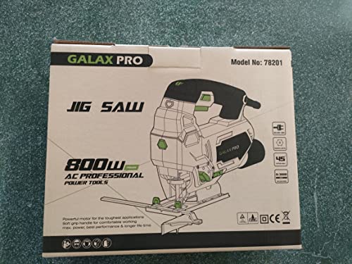 GALAX PRO Jigsaw, 800W 3000 SPM Jig Saw Tool, Max ±45° Bevel Cutting Angle, 6 Adjustable Speeds, 4-Position Orbital Action,Laser Guide, Max Cutting Capacity: 100mm Wood, 10mm Metal