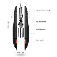 Electric Nail Files Professional Nail Drill Machine Manicure Set Acrylic Nail Gel Polish Remover Electric Nail Drill Pedicure Kit