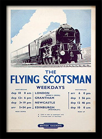 National Railway Museum FP10188P-PL The Flying Scotsman (2) Framed 30 x 40cm Print, MDF, Multi-Colour, 42 x 32 x 2.4 cm