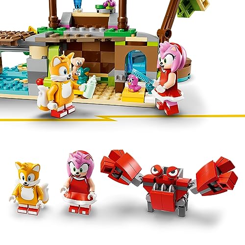 LEGO Sonic the Hedgehog Amy's Animal Rescue Island Playset, Buildable Toy with 6 Characters including Amy & Tails Figures, Gifts for Kids, Boys & Girls 7 Plus Years Old 76992