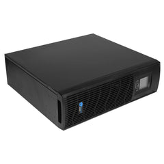 Powercool Intelligent Rackmount UPS Series, Uninterruptible Power Supply, 3000VA, 3U, 2 x UK Socket, 3 x IEC 320 C13, 2 x RJ45, 1 x USB, Stand Alone, Rack Or Wall Mountable | Black