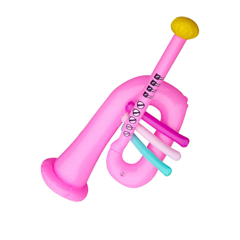 Nereds Inflatable Trumpet Balloon 65cm Inflatable Musical Practicing Instrument Balloon Children's Trumpet Toy for Boys Girls Early Education(Random Color)