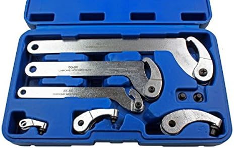US PRO Adjustable Hook and Pin Wrench/Spanner/C Spanner 35-120mm 6pcs 6811