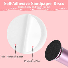 Fefod 120 Pcs Pedicure Foot File Replacement Pads, 80/120 Grit Emery Boards for Feet, Foot File Replacement Sandpaper Discs, Self-Adhesive Electric Pedicure Foot Sanding Pads for Removing Callus