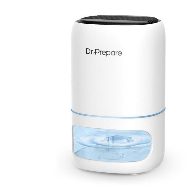 Dr. PREPARE 1000ml Dehumidifiers for Home, Small Dehumidifier for Bedroom, Ultra-Quiet, Auto Off, 3 Timer Functions, Portable Dehumidifier Remove Damp, Mold for Dorms, Offices, RVs, Garages - White