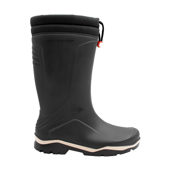 DUNLOP Blizzard - Unisex Winter Safety Insulated Fashion Thermal Boots, Black/Black, Waterproof and Chemical Resistant PVC Wellies with Fur Lining and Traction Outsole for Outdoor Fun - EU43, UK9