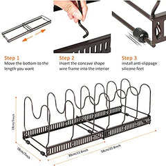Koanhinn Kitchen Organiser Pot Lid Rack Holder Pot Lid Cooking Tableware Stand Pan Cover Stand Pot Organiser