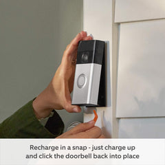 Certified Refurbished Ring Battery Video Doorbell (2024 release) | DIY Wireless Video Doorbell Camera I Head-To-Toe View, HD Video | Easy to install (5 min) | With Built-in Battery I 30-day free trial