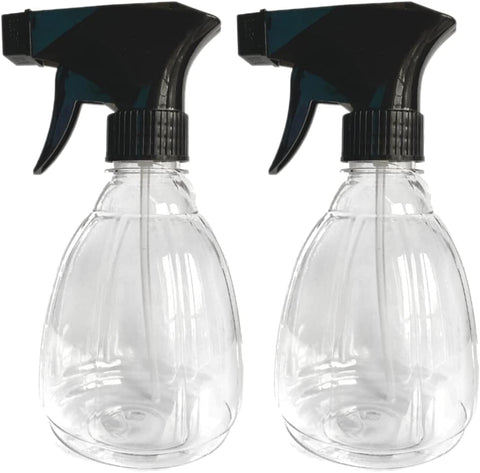 Empty Spray Bottle Plastic Bottles Essential Oil Gardening Trigger Sprayer Reusable Fine Mist Travel Party Barbershop Plant Mist Kitchen Bathroom Organic Cleaning Hair Salon 400ml (2PC)