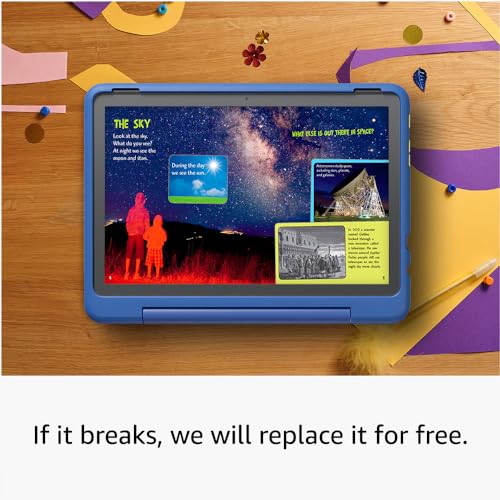 Amazon Fire HD 10 Kids Pro tablet (newest gen)| ages 6–12, 10.1" brilliant screen, long battery life, parental controls, slim case, 2023 release, 32 GB, Nebula