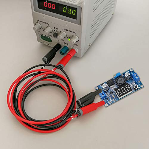 Weewooday 2 Pieces Adjustable LM2596S DC-DC Buck Converter Reduced Voltage Regulator Power Supply Module 36V 24V 12V to 5V 2A Voltage Stabilizer with Digital Voltmeter Display