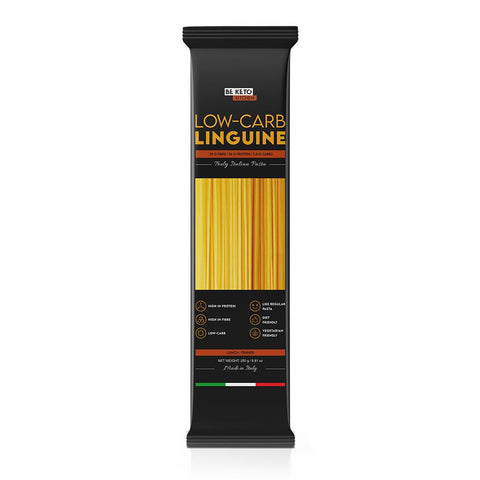 BeKeto Keto Low-Carb Linguine Pasta 250g - 36G of Protein & Only 5g of Carbs Per Serving, High Fibre - Keto Friendly, Gluten Free, Vegetarian & Sugar-Free