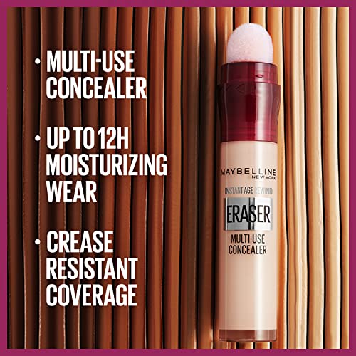 Maybelline Concealer Instant Anti Age Eraser Eye Concealer, Dark Circles and Blemish Concealer, Ultra Blendable Formula 01 Light