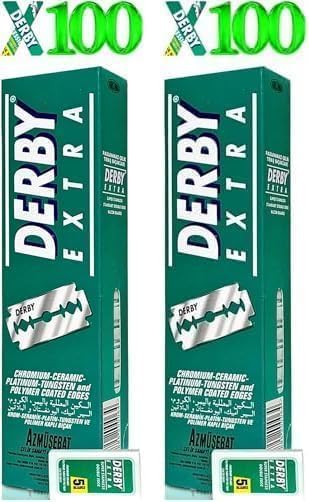 Derby Extra Double Edge Safety Razor Blades - Pack of 200 Blades