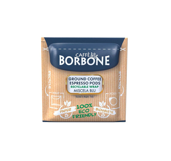 Caffè Borbone Coffee Compostable Pods, Recyclable Wrapping, Blue Blend - 150 Pods - ESE System
