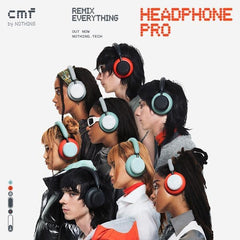 CMF Headphone Pro - Bluetooth Wireless Over Ear Headphones, Up to 100 Hours of Battery Life, Active Noise Cancelling, Hi-Res with LDAC Support, Spatial Audio - Light Grey