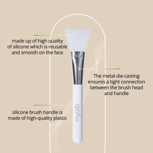 MyoLift 7eWellness Applicator Silicon Brush - Soft & Durable Face Mask Applicator for Gels, DIY Masks, Easy-to-Clean