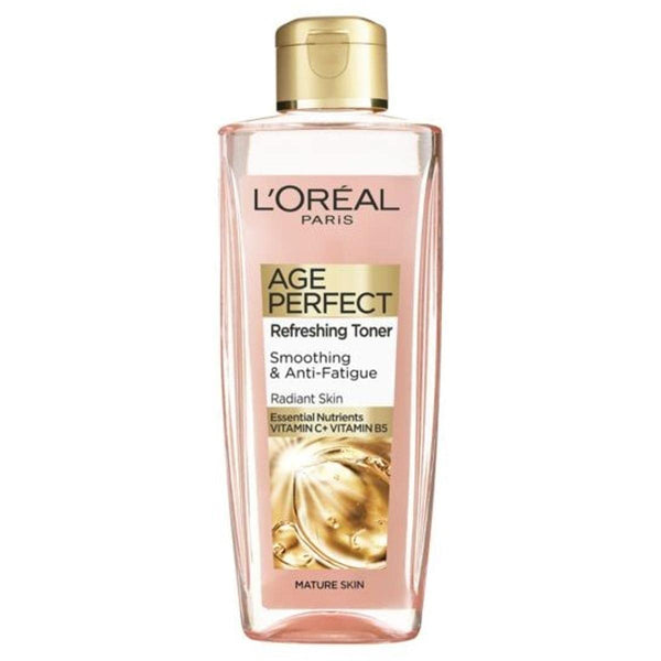 L'Oreal Paris Age Perfect Smoothing and Anti Fatigue Vitamin C Refreshing Toner, Black, 200 ml (Pack of 1)