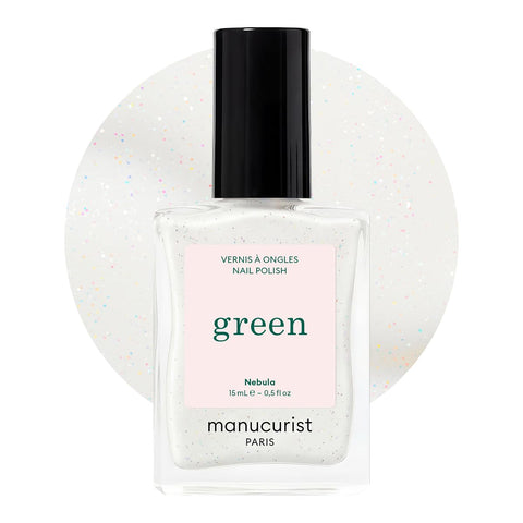 Manucurist Green Nebula Holographic White Natural Nail Polish