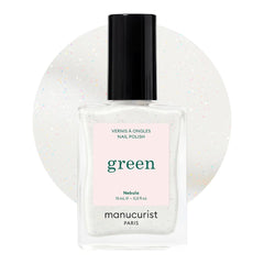 Manucurist Green Nebula Holographic White Natural Nail Polish
