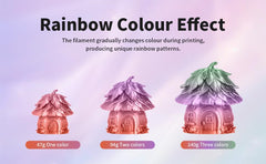 EONO Silk Rainbow PLA Filament 1.75mm, 1kg (4 x 250g), 3D Printer