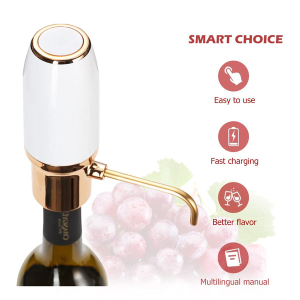 Premium Electric Wine Aerator Decanter, Automatic Wine Dispenser USB Rechargeable, Perfect for Home and Party
