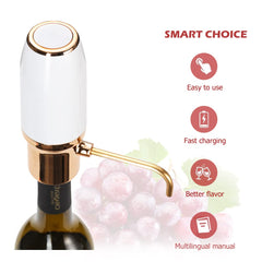 Premium Electric Wine Aerator Decanter, Automatic Wine Dispenser USB Rechargeable, Perfect for Home and Party