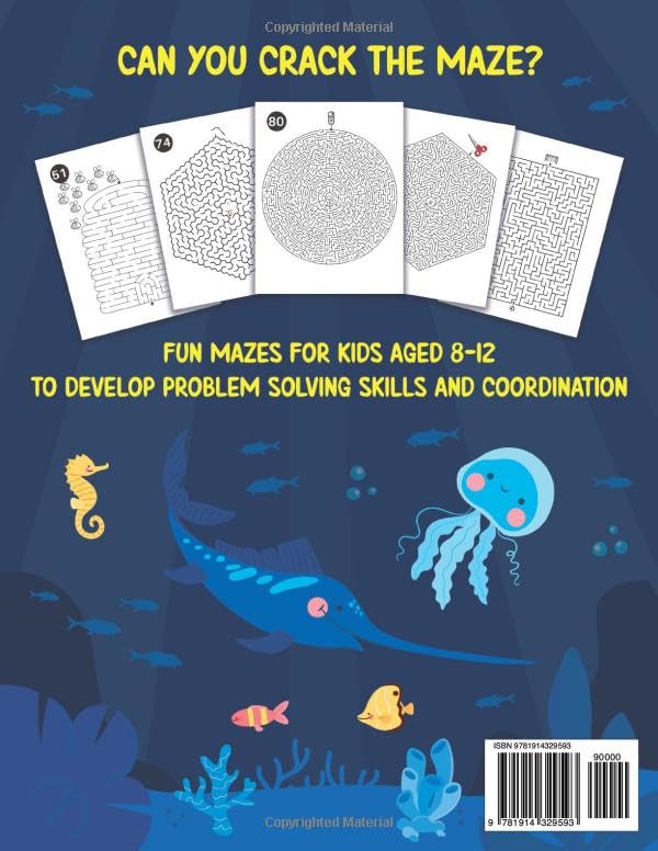 Mazes For Kids Ages 8-12: Fun and Challenging Maze Activity Book for 8 ...