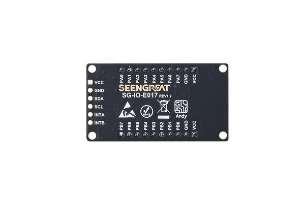 XICOOLEE MCP23017 I/O Expansion Board Module SG-IO-E017, 16 I/O Pins Supports for Raspberry Pi Series, Onboard 3-Digit DIP Switch, I2C Interface Compatible with 3.3V/5V Working Level