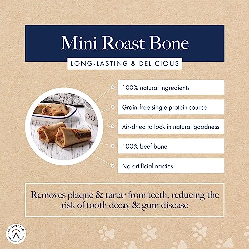 Hollings Mini Roast Bone For Adult Dogs, 100% Natural & Healthy Air Dried Long Lasting Dog Bone, Grain Free & No Rawhide (1 Count)