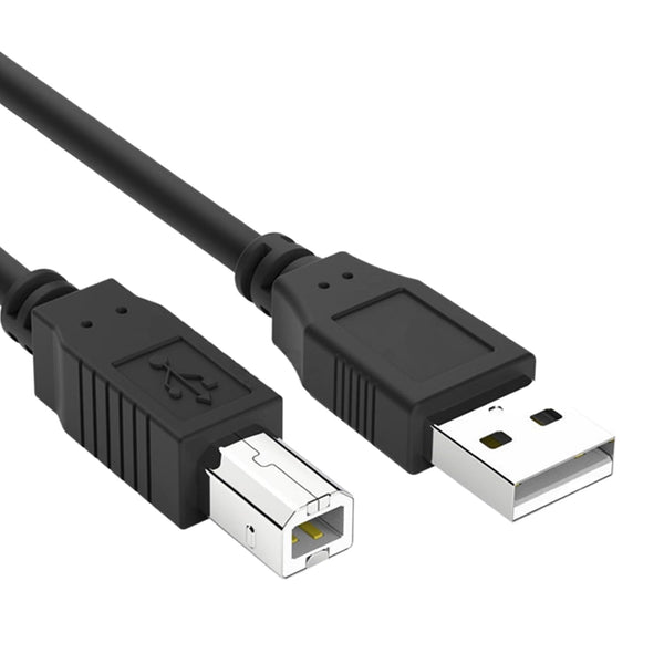 Printer Cable, 2M USB B MIDI Cable USB 2.0 A to B Lead Cord Compatible with Printers Scanners Digital Piano Midi Controller Keyboard Audio Interface Recording USB Microphone DSi/DSi XL/3DS/3DS