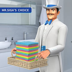 MR.SIGA Microfiber Cleaning Cloth, All-Purpose Cleaning Towels, Pack of 100, Size 11.8 x 11.8 in (30X30CM)