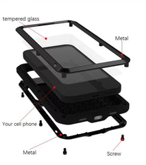 For Huawei Pura 80 Metal Case, LOVE MEI Outdoor Armor Tank Shockproof Dust/Dirt/Snow Proof Hybrid Heavy Duty Aluminum Metal Case (White, Huawei Pura 80 Ultra)