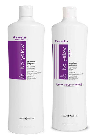 Fanola BUNDLE No Yellow Shampoo 1 L + No Yellow Mask 1 L