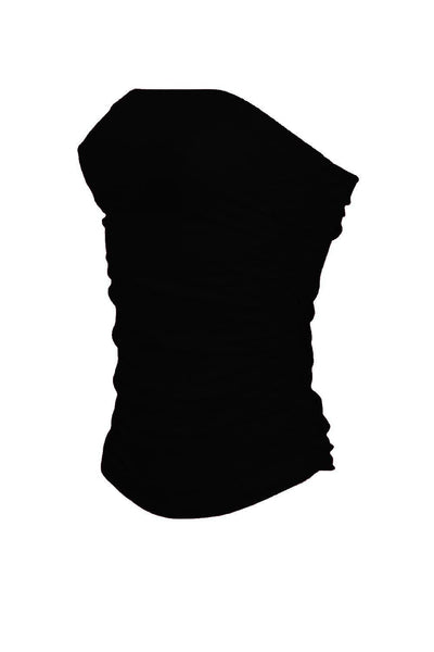 66 Fashion District Ladies Womens Boob Tube Sleeveless Shirt Plain Top (Black, UK 8-10 S/M)