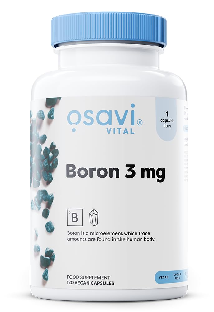 Osavi Boron 3 mg – 120 Vegan Capsules | Essential Trace Mineral for Bone Health & Hormonal Balance | Supports Metabolism | Clean Label | Vegan–Friendly